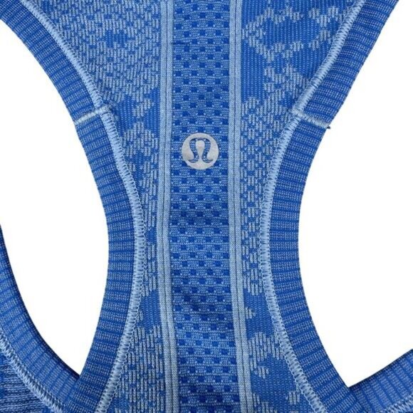 LULULEMON Swiftly Racerback Size 6 Ziggy Snake Blue - Picture 5 of 6